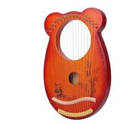 HAJHI 16 Cuerdas Fácil de Aprender Arpa de Lira Portátil Tipo Caja Instrumento Lira Talla Escalas Estable Tono Lyre Harp Arpa de Solapa Vacaciones Fiesta Entusiastas(A)