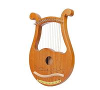 HAJHI 16 Cuerdas Lyre Harp Fácil de Aprender Portátil Tipo de Caja Madera Maciza Arpa de Lira Estable Tono Amantes de la Música Profesionales Instrumento Lira Nivel de Entrada(A3)