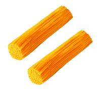 HAJHI 200 Unidades Limpiapipas Manualidades Esponjosos Delicados Limpiadores De Pipa Para Amigos Familia 30 Cm Flexibles Palitos Peludos Hacer Pasteles(Golden Yellow)