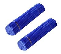 HAJHI 200 Unidades Limpiapipas Manualidades Esponjosos Delicados Limpiadores De Pipa Para Amigos Familia 30 Cm Flexibles Palitos Peludos Hacer Pasteles(Sapphire Blue)