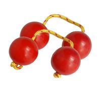 HAJHI 2pcs Ritmo Asalato Dedos Girando Rhythmic Ball Percusión Africano Tradicional Kashaka Sonido Estabilidad Aslatuas Profesional Principiantes Ambiente Atrezzo(Red)
