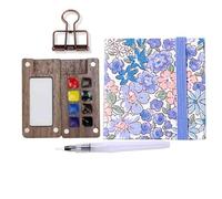 HAJHI Al Aire Libre Mini Set Acuarela Sólido Mini Acuarelas Portátil Con Pinceles Clip Acuarelas De Viaje Para Bosquejar Excursiones De Primavera(8 colours - B - 4 pieces - C)