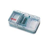 HAJHI Ancianos Partidor De Pastillas Caja De Almacenamiento Corta Pastillas Ranura En V Antideslizante 3 En 1 Triturador De Pastillas Con Cepillo Para Senderismo(Verde)