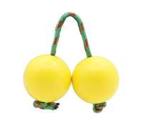 HAJHI Aprendizaje Temprano Asalato Shakers Ritmo Percusión Dedos Giratorio Ajustable Cuerda Kashaka Fácil de Aprender Bola Africano Rhythmic Ball Principiantes Amantes(Amarillo)