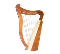 HAJHI Chapa Arpa de Lira con Portátil Bolsas Madera Maciza Caoba Lyre Harp Llave de Afinar Cuerdas de Repuesto Fácil de Aprender Arpa de Palanca Profesionales Conciertos(F-15 strings)