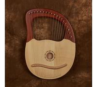 HAJHI Clásica Instrumento Lira Entusiastas Enseñar 7/19 Cuerdas Lyre Harp Caoba Portátil Fácil de Aprender Fiesta Gigging Arpa de Lira Conjuntos Escuela Vacaciones(19 strings-d)
