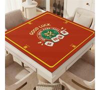 HAJHI Cuadrada Mahjong Mat Impermeable Terciopelo Tapete De Póquer Antideslizante Goma para Juegos De Fichas Silenciosa Tapete De Mahjong para Dominó PAI Gow(100cm,H)