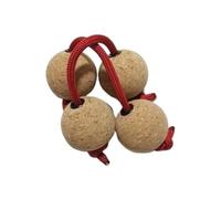 HAJHI Dedos Girando Asalato Shakers Rhythmic Ball Percusión Adultos Niños Fácil de Aprender Fiesta Atrezzo Ambiental Kashaka Africano Aslatuas Ajustable Cuerda(2pcs,Wood color)