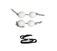HAJHI Dedos Girar Percusión 2 Pares Asalato Fiesta Atrezzo Ambiente Ajustable Cuerda Kashaka Africano Aslatuas Instrumentos Nivel de Entrada con Cuerda de Repuesto(Blanco)