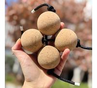 HAJHI Kashaka Rhythmic Ball Nivel Inicial Principiantes 2 Pares Banda Acompañamiento Asalato Ajustable Cuerda Aslatuas Viaje Hoguera Conciertos(Log)