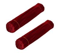 HAJHI Limpiapipas Manualidades Año Nuevo Adornos Limpiadores De Pipa Fácil De Doblar Para Principiantes Palitos Peludos Para Regalos Oficinas(Purple-Red - 200pcs)