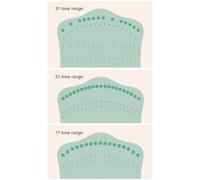 HAJHI Lyre Harp Pulgar Jugar Acrílico Pintura de Colores Arpa de Lira 17/21/31 Cuerdas con Portátil Bolsas Cuerdas de Repuesto Instrumento Lira Para Principiantes Niños(Azul,21 notes)