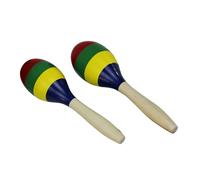 HAJHI Niños Percusión 2 Piezas Maracas Portátil Sonido Claridad Escenario Rendimiento Madera Ritmo Martillo Pandereta Conciertos Hoguera Viaje(D)