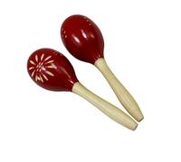 HAJHI Niños Percusión 2 Piezas Maracas Portátil Sonido Claridad Escenario Rendimiento Madera Ritmo Martillo Pandereta Conciertos Hoguera Viaje(A)