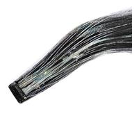 HAJHI Pelo De Oropel Uso Diario Pelo De Hada Clip BB Natural Invisible Extensiones De Cabello Con Purpurina 10 Unidades Para Fiestas Cumpleaños(Dark brown)