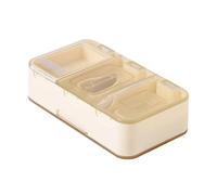 HAJHI Porcionador Partidor De Pastillas 3 En 1 Con Cepillo Triturador De Pastillas Precisión Corta Pastillas Para Diferentes Tamaños Protector De Cuchilla Para Pacientes(7 cells,A)