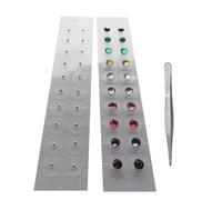 HAJHI Portátil Cristal Semillas De Oído Magnéticas Cuentas Acupuncture Semillas De Oreja Autoadhesivas Masaje De Oídos Presión Estimulación Para El Insomnio(Coloured B - 20pcs)