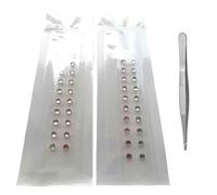 HAJHI Portátil Cristal Semillas De Oído Magnéticas Cuentas Acupuncture Semillas De Oreja Autoadhesivas Masaje De Oídos Presión Estimulación Para El Insomnio(Pink-White - 40pcs)