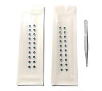 HAJHI Portátil Cristal Semillas De Oído Magnéticas Cuentas Acupuncture Semillas De Oreja Autoadhesivas Masaje De Oídos Presión Estimulación Para El Insomnio(Blue - 40pcs)