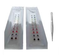 HAJHI Portátil Cristal Semillas De Oído Magnéticas Cuentas Acupuncture Semillas De Oreja Autoadhesivas Masaje De Oídos Presión Estimulación Para El Insomnio(Colourful B - 40pcs)