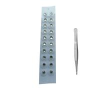 HAJHI Portátil Cristal Semillas De Oído Magnéticas Cuentas Acupuncture Semillas De Oreja Autoadhesivas Masaje De Oídos Presión Estimulación Para El Insomnio(White - 20pcs)