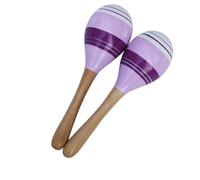 HAJHI Ritmo Percusión Maracas para Niños Principiantes Fantasía latino Instrumentos Pandereta Madera Pintado Martillo Fiesta Actuaciones Nivel Inicial(Purple)