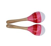 HAJHI Ritmo Percusión Maracas para Niños Principiantes Fantasía latino Instrumentos Pandereta Madera Pintado Martillo Fiesta Actuaciones Nivel Inicial(Pink)