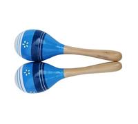 HAJHI Ritmo Percusión Maracas para Niños Principiantes Fantasía latino Instrumentos Pandereta Madera Pintado Martillo Fiesta Actuaciones Nivel Inicial(Azul)
