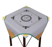 HAJHI Terciopelo Tapete De Mahjong Cuero Antideslizante Mahjong Mat con Bolsa Tapete De Póquer Reducción De Ruido para Póquer Dominó Portátil(1.2m-Grey)