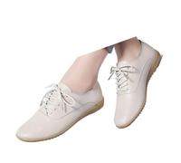 HAJHI Zapatos De Taekwondo Piel De Vaca Con Cordones Tai Chi Zapatos Suela Oxford Antideslizantes Zapatillas De Gimnasia Verano Transpirables Ba Duan Jin Wing Chun(38 EU,Beige)