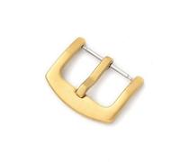 HAJMGUMC 16 18 20mm 22mm 24mm 26mm Cierre de correa de reloj de acero inoxidable mate cepillado reemplazo correa de reloj piezas de reparación de hebilla negro dorado(Gold,26mm)