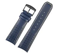 HAJMGUMC Accesorios antialérgicos de cuero genuino Fit For Citizen, aptos Fit For Blue Angel Generation One Two At8020/Jy8078 Fit For Air Eagle 22 23mm, correa de reloj(Blue yellow-Black-K9,22mm)