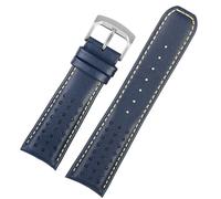 HAJMGUMC Accesorios antialérgicos de cuero genuino Fit For Citizen, aptos Fit For Blue Angel Generation One Two At8020/Jy8078 Fit For Air Eagle 22 23mm, correa de reloj(Blue yellow-Steel-K9,22mm)