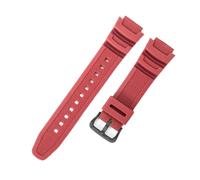 HAJMGUMC Ajuste adecuado Fit For Casio SGW-300/400/500 apto for MCW-200H accesorios de correa de reloj de silicona de resina masculina(Red-Black-K5)