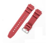 HAJMGUMC Ajuste adecuado Fit For Casio SGW-300/400/500 apto for MCW-200H accesorios de correa de reloj de silicona de resina masculina(Red-Steel-K5)