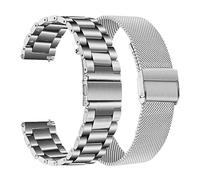 HAJMGUMC Ajuste Fit For Xiaomi Watch S1 Active/Watch Color 2 correa de reloj 22mm apto Fit For MI reloj deportivo Correa pulsera de Metal accesorios reemplazables(Silver 2pcs)