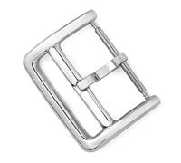 HAJMGUMC Cierre de reloj, hebilla de acero inoxidable 316L, 12, 14, 16, 17, 18mm, 19mm, 20mm, 22mm, botón de reloj pulido, accesorios for reloj, hebilla de Pin de 2,0mm(Silver,20mm)