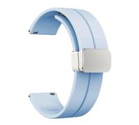 HAJMGUMC Correa de 20 mm 22 mm apta Fit For Samsung Galaxy watch 4/5 pro/classic/gear s3/active 2 Sport Hebilla magnética de silicona apta Fit For Huawei GT 2 2e 3 band(PuS,22MM)