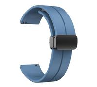 HAJMGUMC Correa de 20 mm 22 mm apta Fit For Samsung Galaxy watch 4/5 pro/classic/gear s3/active 2 Sport Hebilla magnética de silicona apta Fit For Huawei GT 2 2e 3 band(UB,20MM)