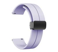 HAJMGUMC Correa de 20 mm 22 mm apta Fit For Samsung Galaxy watch 4/5 pro/classic/gear s3/active 2 Sport Hebilla magnética de silicona apta Fit For Huawei GT 2 2e 3 band(PuB,20MM)