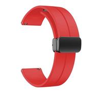 HAJMGUMC Correa de 20 mm 22 mm apta Fit For Samsung Galaxy watch 4/5 pro/classic/gear s3/active 2 Sport Hebilla magnética de silicona apta Fit For Huawei GT 2 2e 3 band(RB,22MM)
