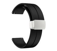 HAJMGUMC Correa de 20 mm 22 mm apta Fit For Samsung Galaxy watch 4/5 pro/classic/gear s3/active 2 Sport Hebilla magnética de silicona apta Fit For Huawei GT 2 2e 3 band(BS,20MM)