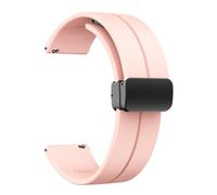 HAJMGUMC Correa de 20 mm 22 mm apta Fit For Samsung Galaxy watch 4/5 pro/classic/gear s3/active 2 Sport Hebilla magnética de silicona apta Fit For Huawei GT 2 2e 3 band(PB,20MM)