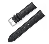 HAJMGUMC Correa de cuero genuino de piel de becerro for hombre y mujer, accesorios for reloj, pulsera de 12mm, 14mm, 16mm, 18mm, 20mm, 22mm, verde, azul y rojo(Black,22mm)