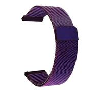 HAJMGUMC Correa de malla magnética de acero inoxidable, correa de reloj Universal de 16mm, 18mm, 20mm, 22mm y 24mm, correas de reloj de liberación rápida(Purple,22mm)