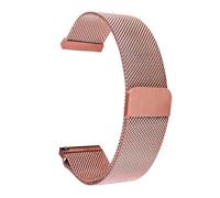 HAJMGUMC Correa de malla magnética de acero inoxidable, correa de reloj Universal de 16mm, 18mm, 20mm, 22mm y 24mm, correas de reloj de liberación rápida(Rose gold,18mm)