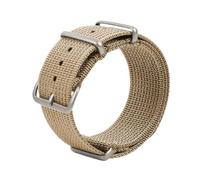 HAJMGUMC Correa de nailon acanalada for reloj, correas de nailon de 18mm, 20mm y 22mm, accesorios for pulseras militares(Khaki,18mm)