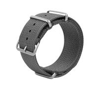 HAJMGUMC Correa de nailon acanalada for reloj, correas de nailon de 18mm, 20mm y 22mm, accesorios for pulseras militares(Grey,18mm)