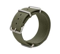 HAJMGUMC Correa de nailon acanalada for reloj, correas de nailon de 18mm, 20mm y 22mm, accesorios for pulseras militares(Army Green,20mm)