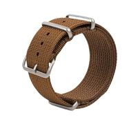 HAJMGUMC Correa de nailon acanalada for reloj, correas de nailon de 18mm, 20mm y 22mm, accesorios for pulseras militares(Brown,18mm)